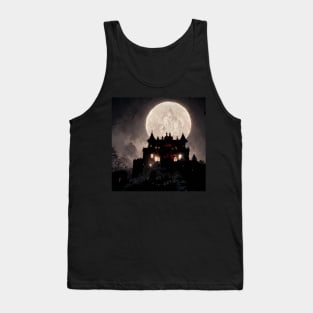 Castle Dracula under a Full Moon Tank Top